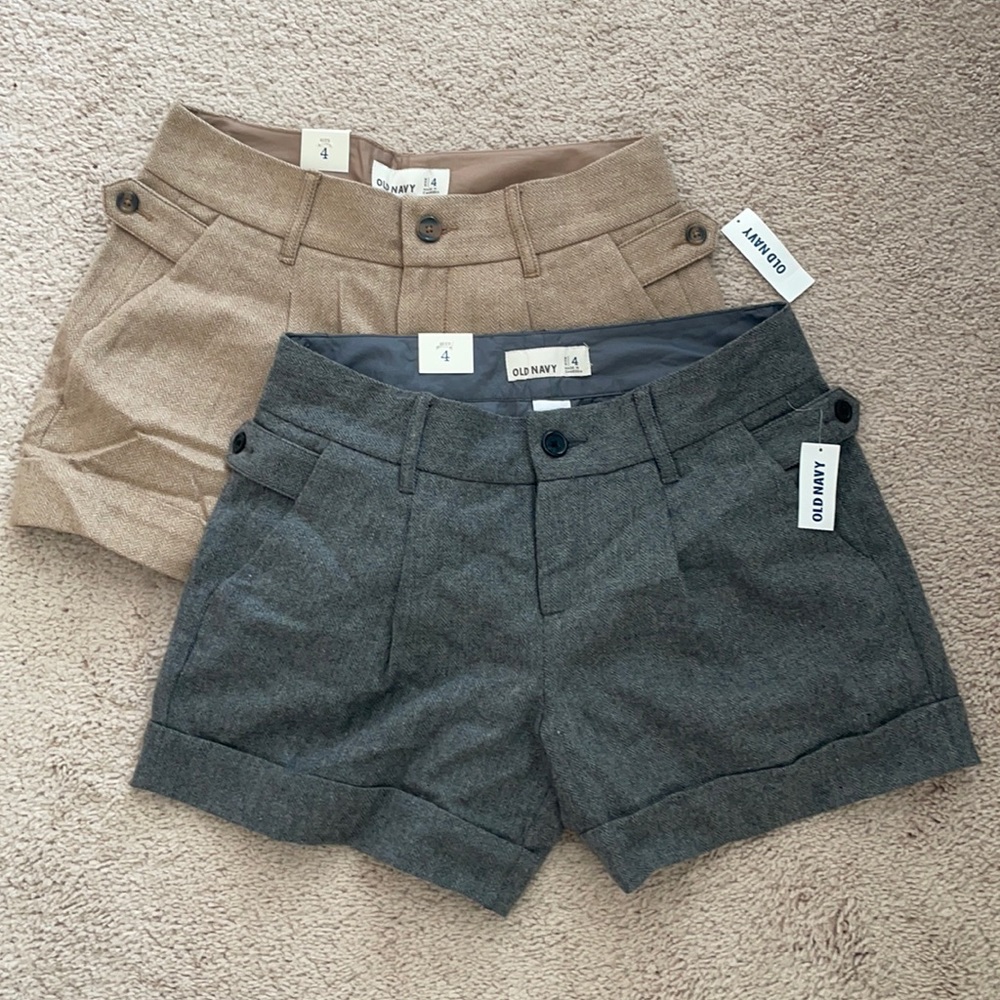 BNWT Lot of 2 Old Navy tweed shorts. Size 4.
